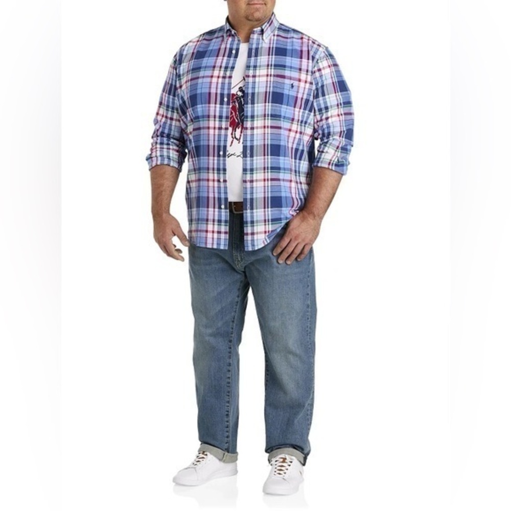 ralph lauren | men’s plaid oxford shirt | extra large